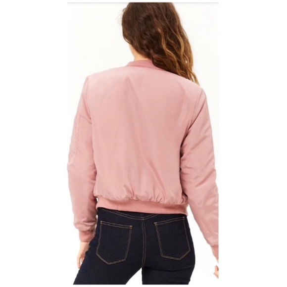 FOREVER 21 BLACK bomber jacket - Picture 4 of 9